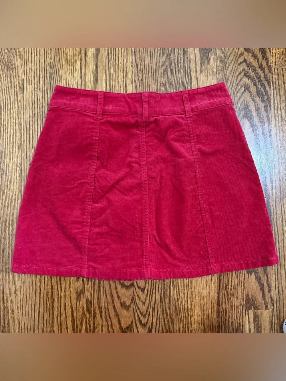 Forever 21 Red Corduroy Mini Skirt Size Small